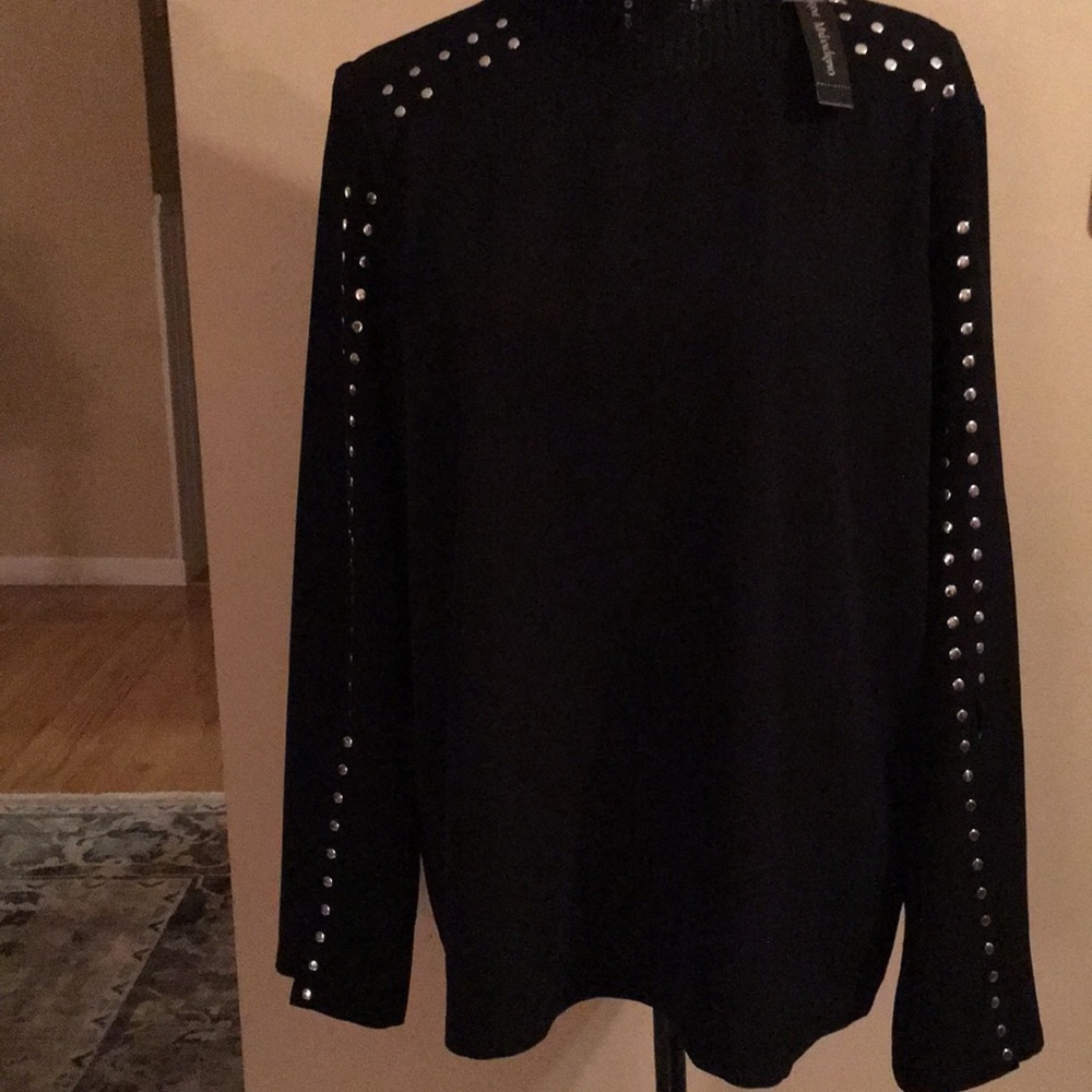 Studded chiffon blouse